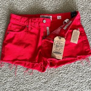 NWT Red Lucky Brand Cut Off Shorts